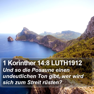 1 Korinther 14:8 LUTH1912 Bible Verse Image