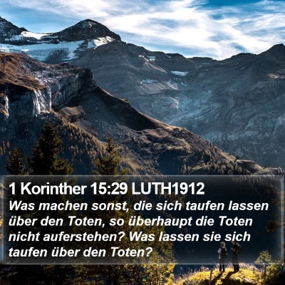 1 Korinther 15:29 LUTH1912 Bible Verse Image