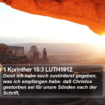 1 Korinther 15:3 LUTH1912 Bible Verse Image