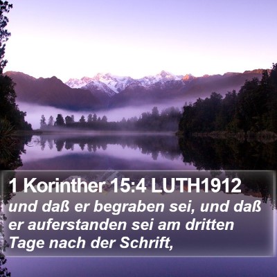 1 Korinther 15:4 LUTH1912 Bible Verse Image