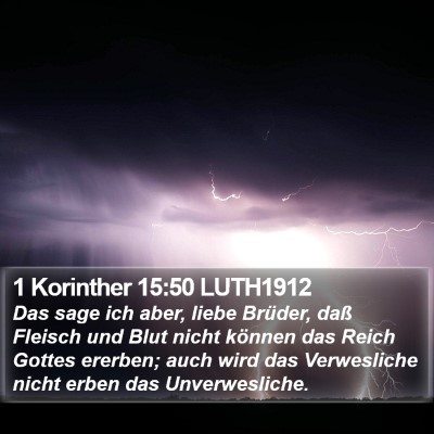 1 Korinther 15:50 LUTH1912 Bible Verse Image