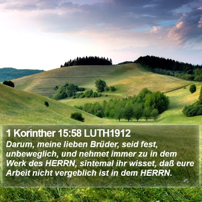 1 Korinther 15:58 LUTH1912 Bible Verse Image