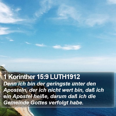 1 Korinther 15:9 LUTH1912 Bible Verse Image
