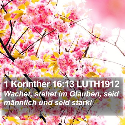 1 Korinther 16:13 LUTH1912 Bible Verse Image