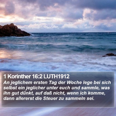 1 Korinther 16:2 LUTH1912 Bible Verse Image