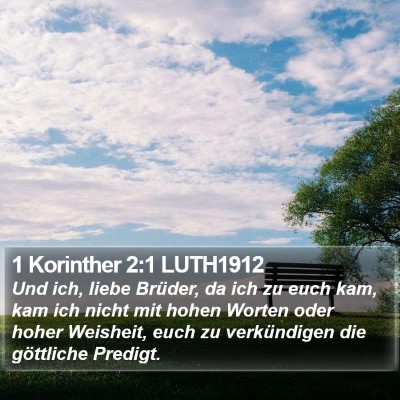 1 Korinther 2:1 LUTH1912 Bible Verse Image