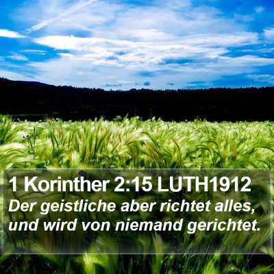 1 Korinther 2:15 LUTH1912 Bible Verse Image