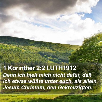 1 Korinther 2:2 LUTH1912 Bible Verse Image