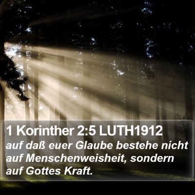 1 Korinther 2:5 LUTH1912 Bible Verse Image