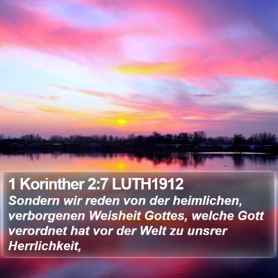 1 Korinther 2:7 LUTH1912 Bible Verse Image