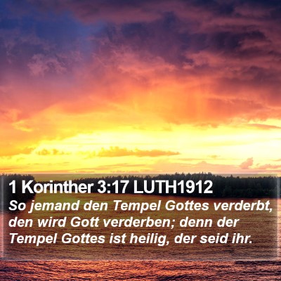 1 Korinther 3:17 LUTH1912 Bible Verse Image