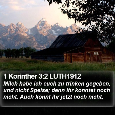 1 Korinther 3:2 LUTH1912 Bible Verse Image