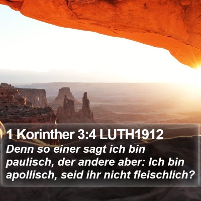 1 Korinther 3:4 LUTH1912 Bible Verse Image