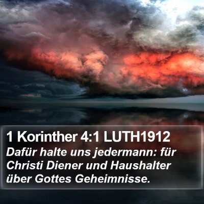 1 Korinther 4:1 LUTH1912 Bible Verse Image