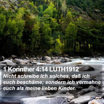 1 Korinther 4:14 LUTH1912 Bible Verse Image