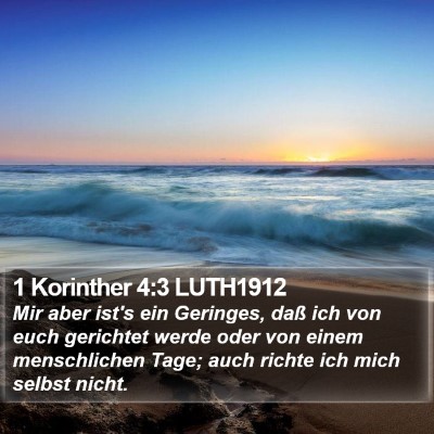 1 Korinther 4:3 LUTH1912 Bible Verse Image