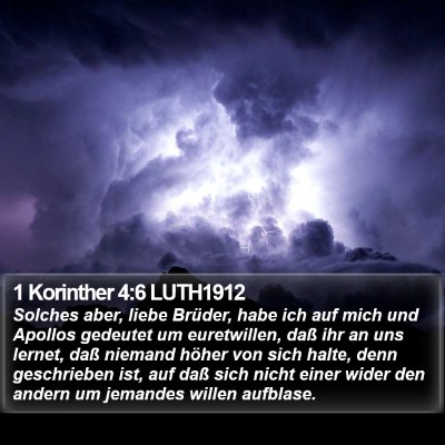 1 Korinther 4:6 LUTH1912 Bible Verse Image