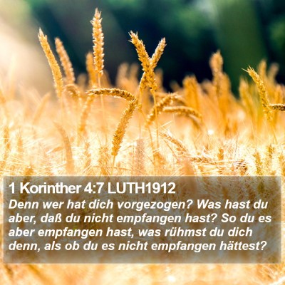 1 Korinther 4:7 LUTH1912 Bible Verse Image