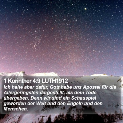 1 Korinther 4:9 LUTH1912 Bible Verse Image