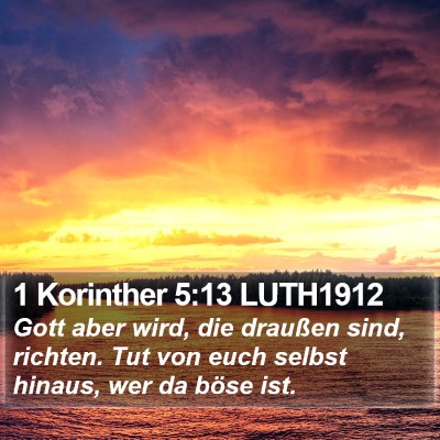 1 Korinther 5:13 LUTH1912 Bible Verse Image
