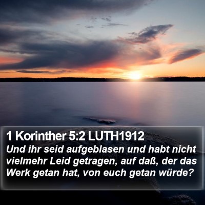 1 Korinther 5:2 LUTH1912 Bible Verse Image