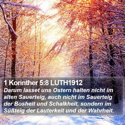 1 Korinther 5:8 LUTH1912 Bible Verse Image
