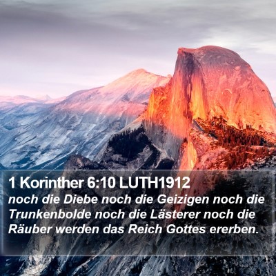 1 Korinther 6:10 LUTH1912 Bible Verse Image
