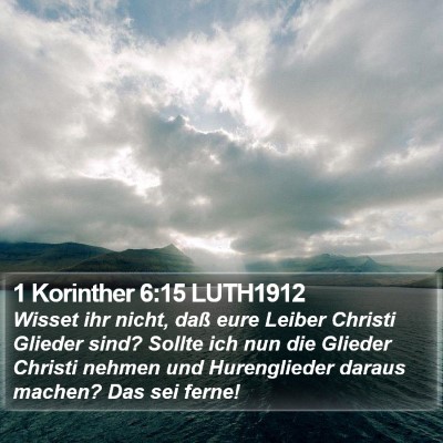 1 Korinther 6:15 LUTH1912 Bible Verse Image