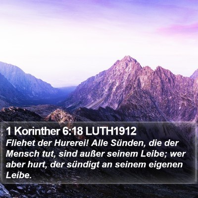 1 Korinther 6:18 LUTH1912 Bible Verse Image