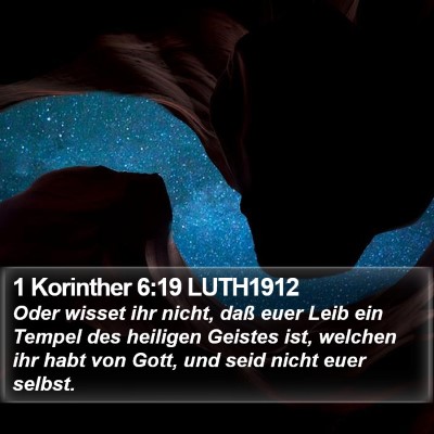 1 Korinther 6:19 LUTH1912 Bible Verse Image
