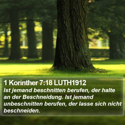1 Korinther 7:18 LUTH1912 Bible Verse Image