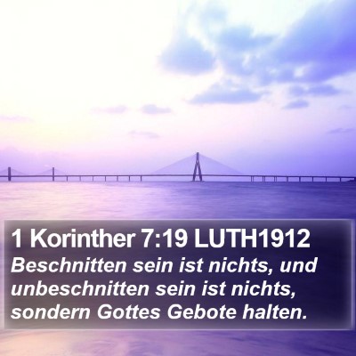 1 Korinther 7:19 LUTH1912 Bible Verse Image