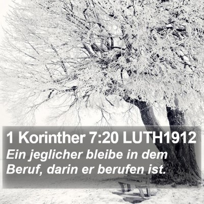 1 Korinther 7:20 LUTH1912 Bible Verse Image