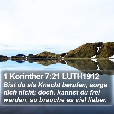 1 Korinther 7:21 LUTH1912 Bible Verse Image