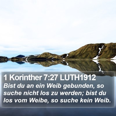1 Korinther 7:27 LUTH1912 Bible Verse Image