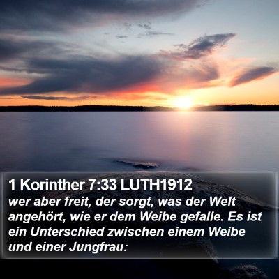 1 Korinther 7:33 LUTH1912 Bible Verse Image