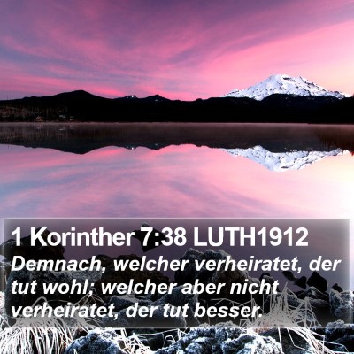 1 Korinther 7:38 LUTH1912 Bible Verse Image