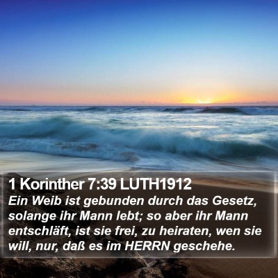 1 Korinther 7:39 LUTH1912 Bible Verse Image