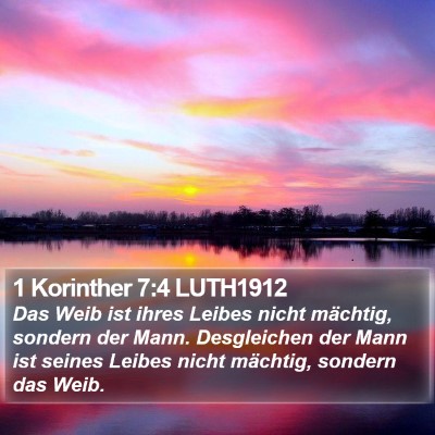 1 Korinther 7:4 LUTH1912 Bible Verse Image