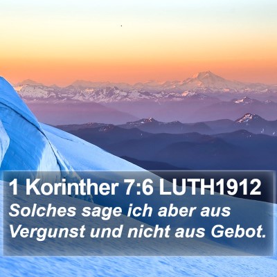 1 Korinther 7:6 LUTH1912 Bible Verse Image