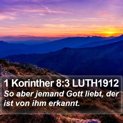 1 Korinther 8:3 LUTH1912 Bible Verse Image