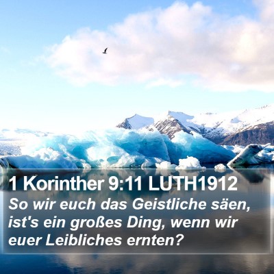 1 Korinther 9:11 LUTH1912 Bible Verse Image