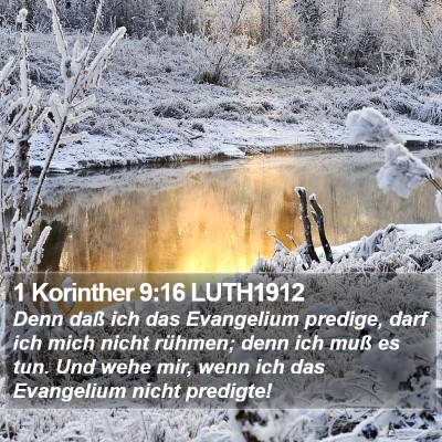 1 Korinther 9:16 LUTH1912 Bible Verse Image