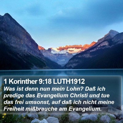 1 Korinther 9:18 LUTH1912 Bible Verse Image