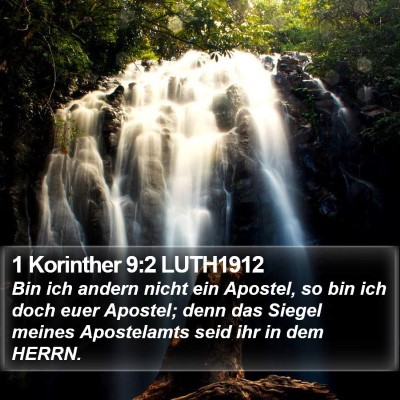 1 Korinther 9:2 LUTH1912 Bible Verse Image