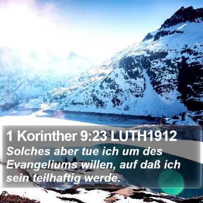 1 Korinther 9:23 LUTH1912 Bible Verse Image
