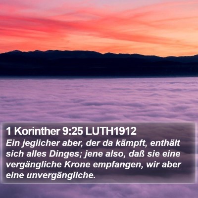 1 Korinther 9:25 LUTH1912 Bible Verse Image