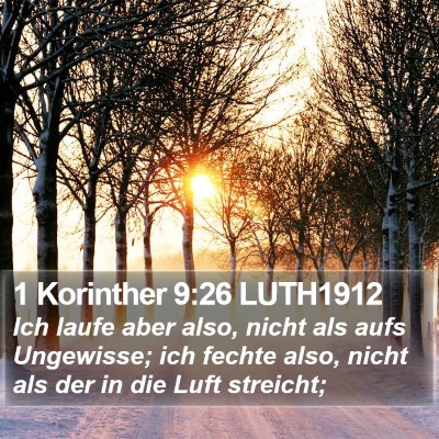 1 Korinther 9:26 LUTH1912 Bible Verse Image