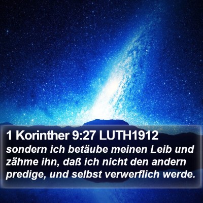 1 Korinther 9:27 LUTH1912 Bible Verse Image