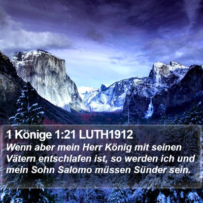 1 Könige 1:21 LUTH1912 Bible Verse Image